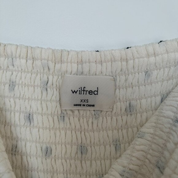 Wilfred Cropped Polka Dot Smocked Blouse - Picture 7 of 8